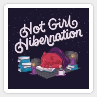 Hot Girl Hibernation Sticker